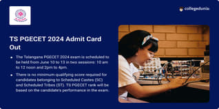 TS PGECET 2024 Admit Card Out @pgecet.tsche.ac.in; Exam from June 10